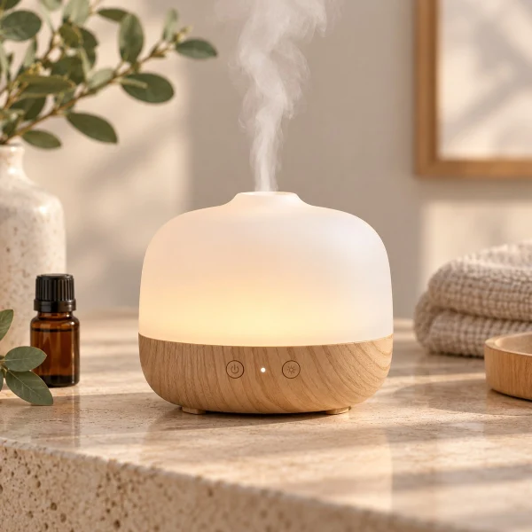 Diffuseur d’huiles essentielles bois et verre