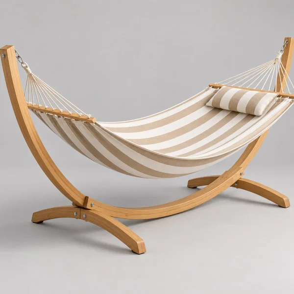 Hamac de jardin avec support en bois
