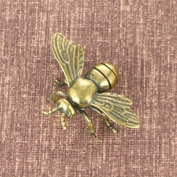 Abeille miniature en laiton massif, 4,4 cm