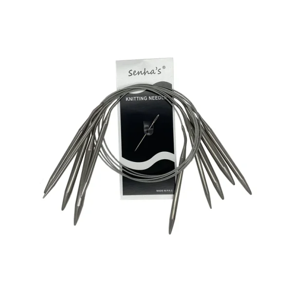 Aiguilles à tricoter circulaires en inox, 1,5 à 10 mm