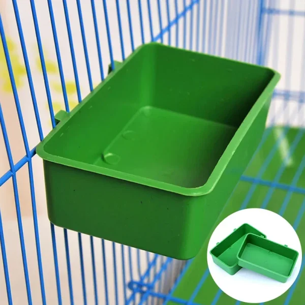Baignoire et mangeoire rectangulaire pour cage