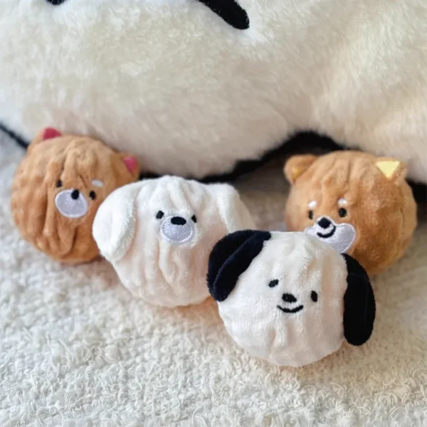 Balle peluche tête de chiot