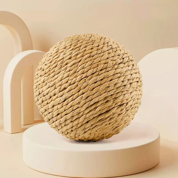 Balle en sisal à grelot pour chat