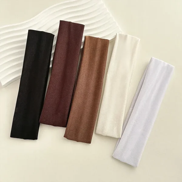 Bandeau élastique uni en coton
