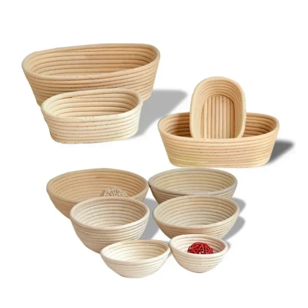 Bannetons en rotin de plusieurs tailles