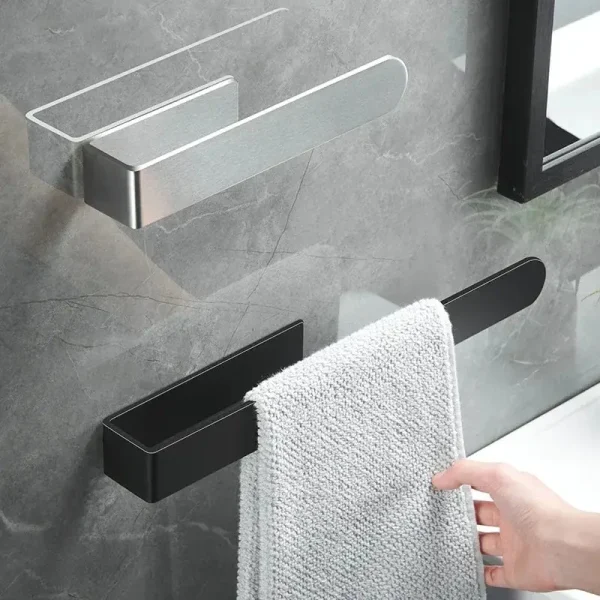 Barre porte-serviette adhésive, 23 ou 37 cm