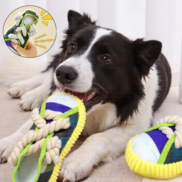 Basket en toile couineuse pour chien