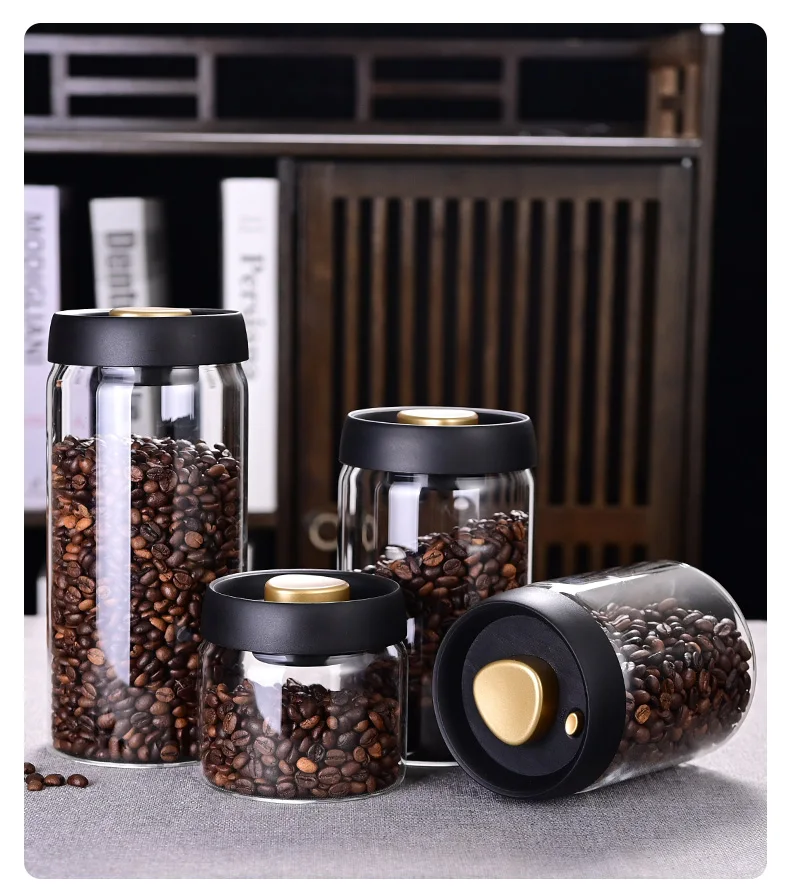 Bocaux en verre pour grains de café