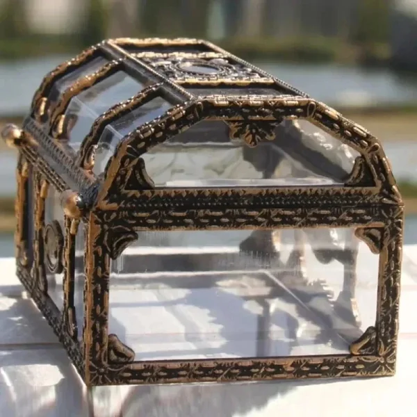 Boîte coffre au trésor transparente, style pirate