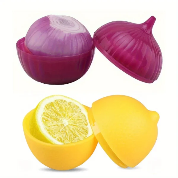 Boîte de conservation en forme de citron ou d'oignon