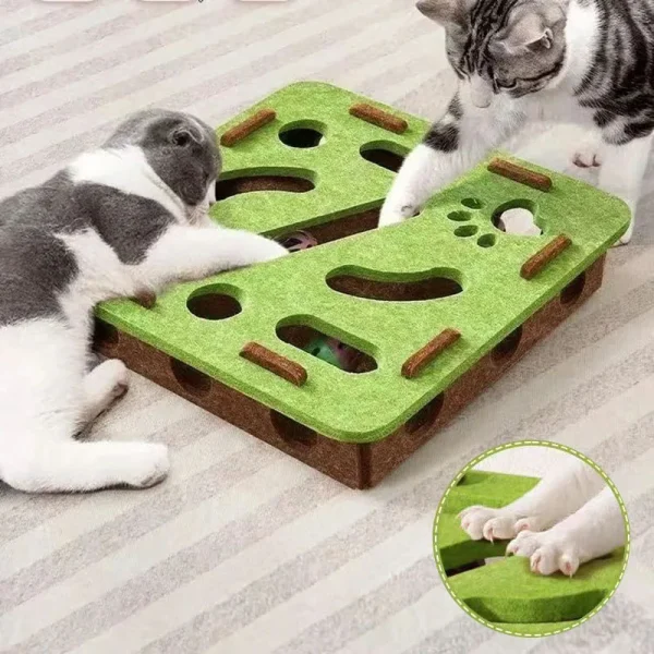 Boîte de jeu en feutre à trous
