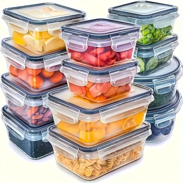 Boîtes hermétiques à clips sans BPA, lot de 8