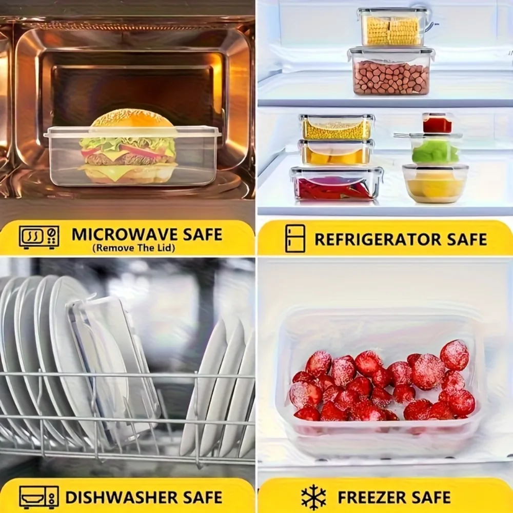 Boîtes compatibles micro-ondes, réfrigérateur, lave-vaisselle et congélateur