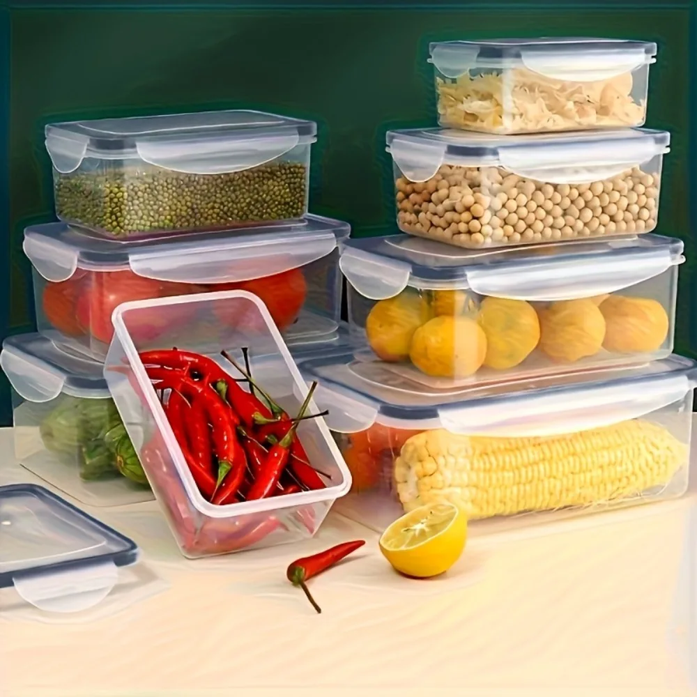 Boîtes hermétiques remplies de légumes et légumineuses
