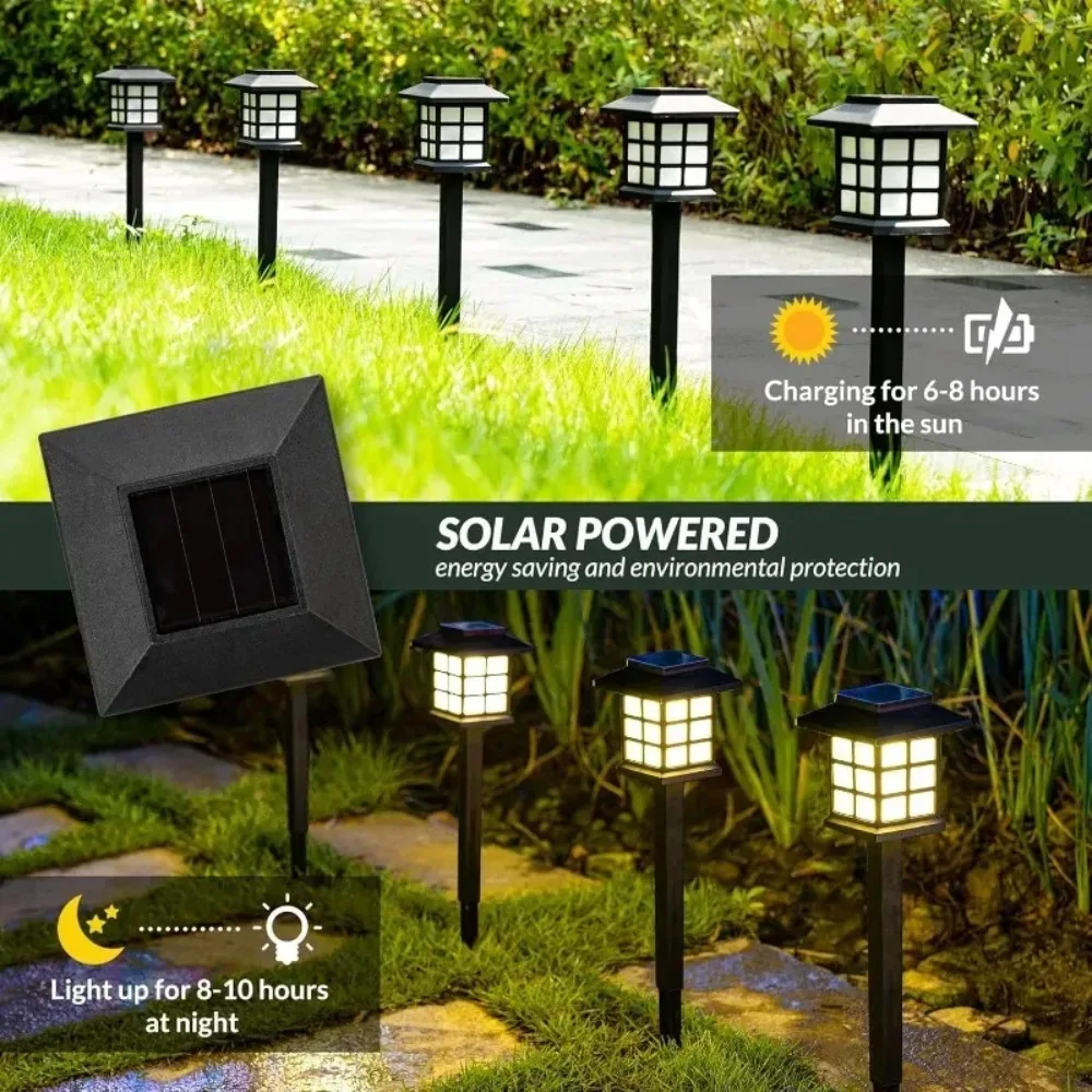 Bornes lanternes et panneau solaire