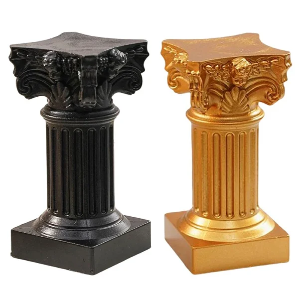 Colonnes noire et dorée