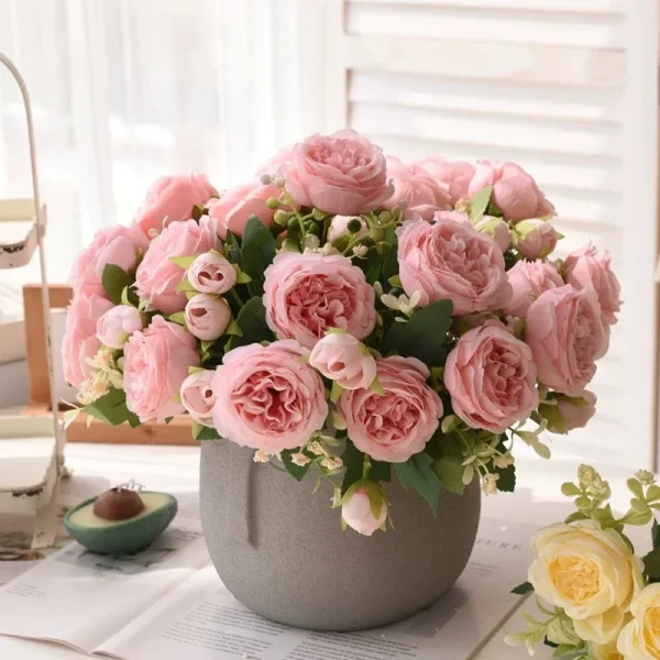 Bouquet de pivoines artificielles, 30 cm