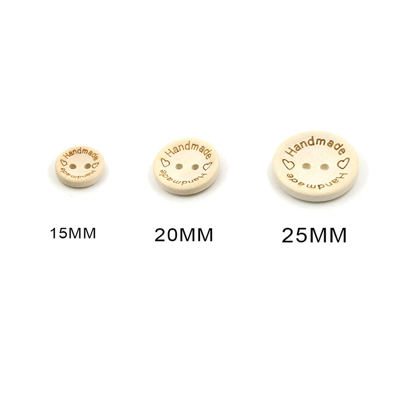 Trois tailles de boutons : 15, 20 et 25 mm