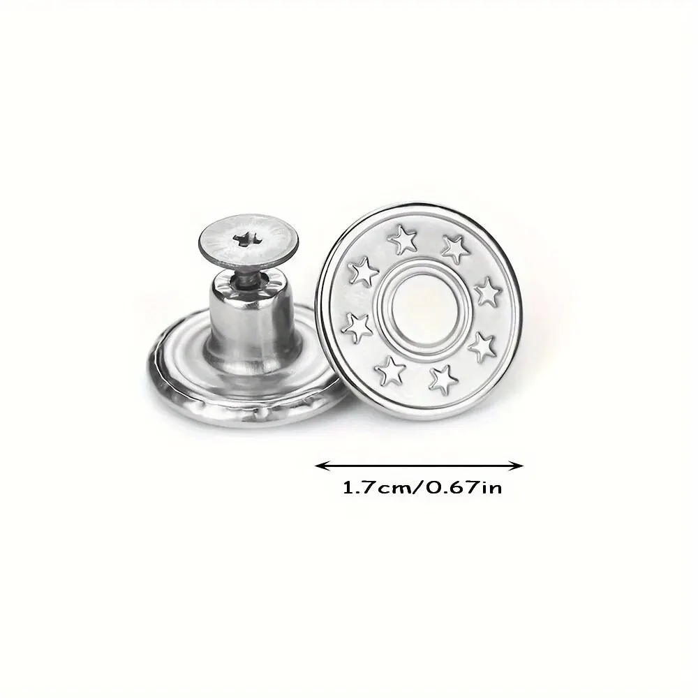 Bouton de jean étoilé de 17 mm