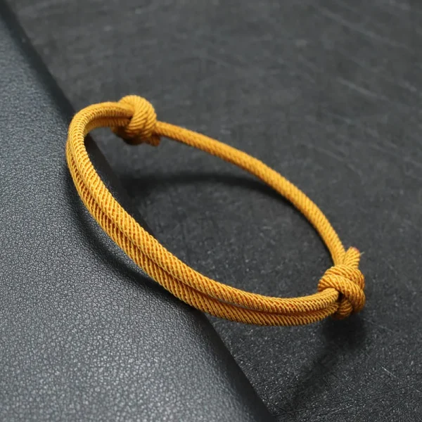 Bracelet cordon 3 mm à nœuds coulissants