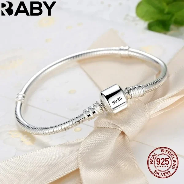 Bracelet maille serpent à fermoir baril, base pour breloques – 16 à 23 cm