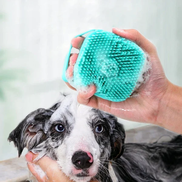 Brosse de bain distributrice de shampooing
