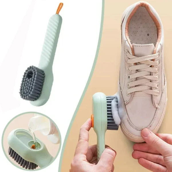 Brosse à chaussures à réservoir de savon