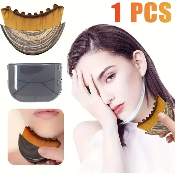 Brosse de massage du visage à picots, contour de la mâchoire – avec étui