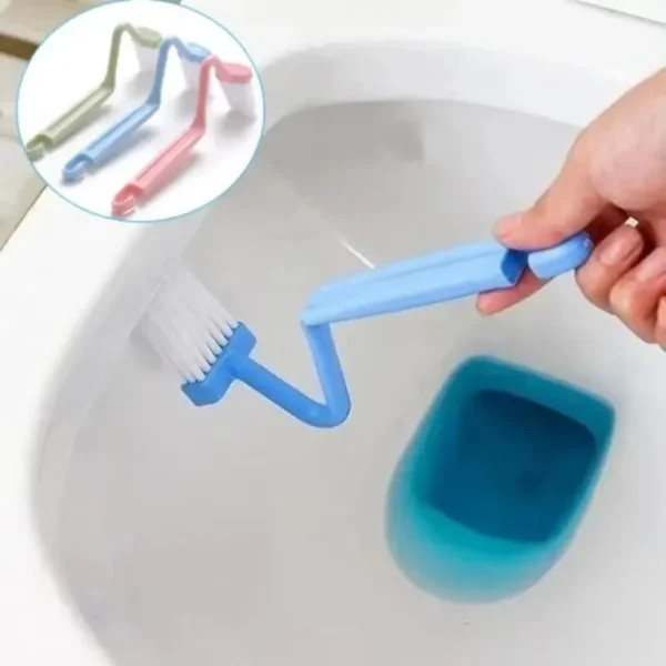 Brosse sous le rebord de la cuvette