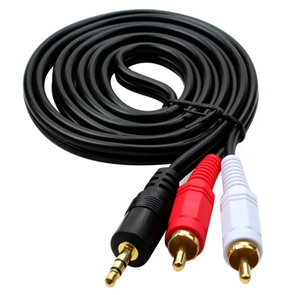 Câble audio jack 3,5 mm vers 2 RCA, 1,4 m
