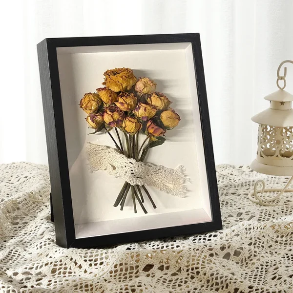 Cadre vitrine en bois, profondeur 3 cm