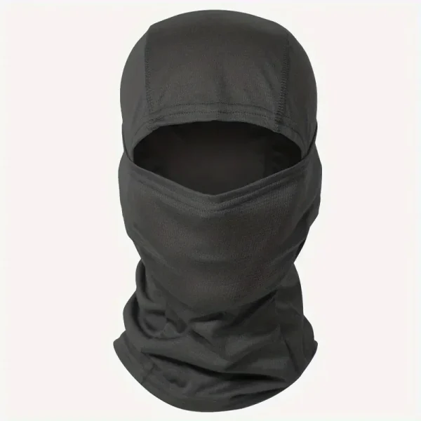 Cagoule coupe-vent respirante pour vélo, moto, randonnée et ski – noir ou gris