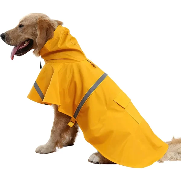 Cape de pluie jaune pour chien