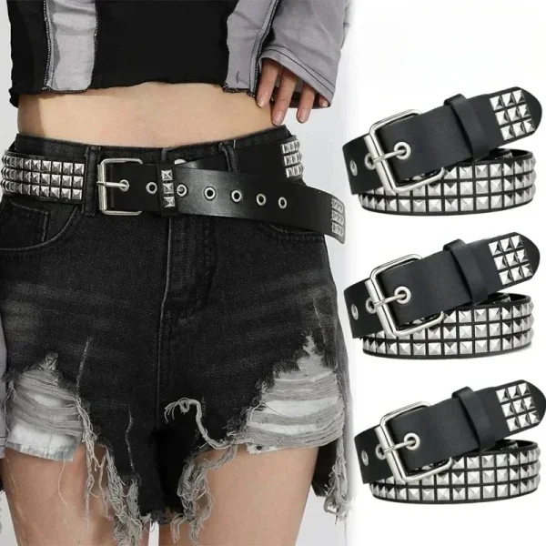 Ceinture cloutée pyramides