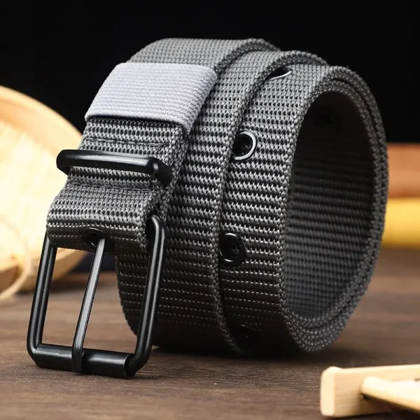 Ceinture en toile nylon à œillets