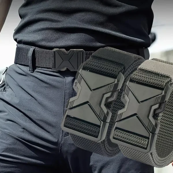 Ceinture tressée à boucle clip en X