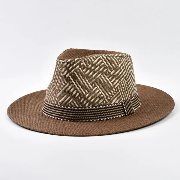 Chapeau panama en paille tressée