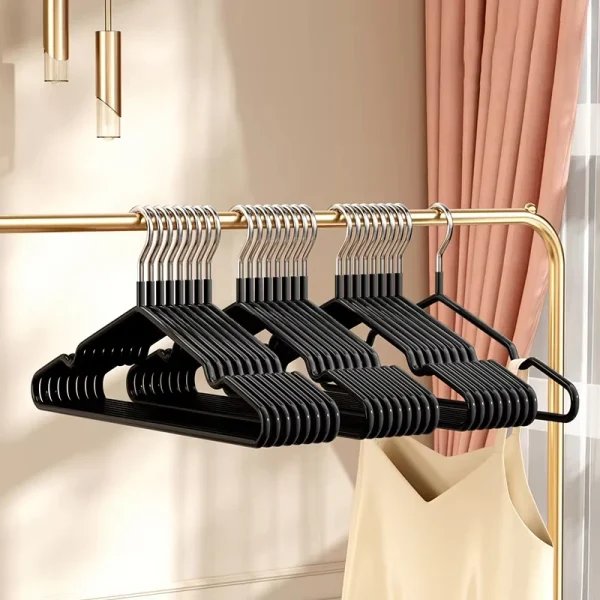 Cintres antidérapants fins en métal, lot de 10