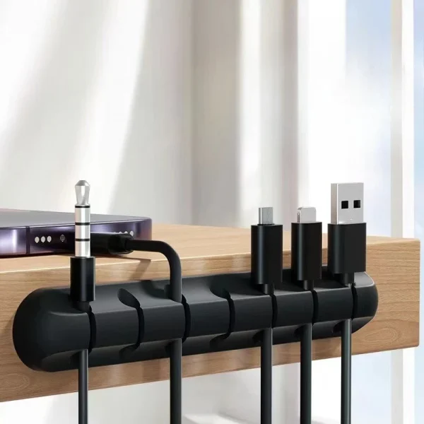 Clips range-câbles adhésifs en silicone