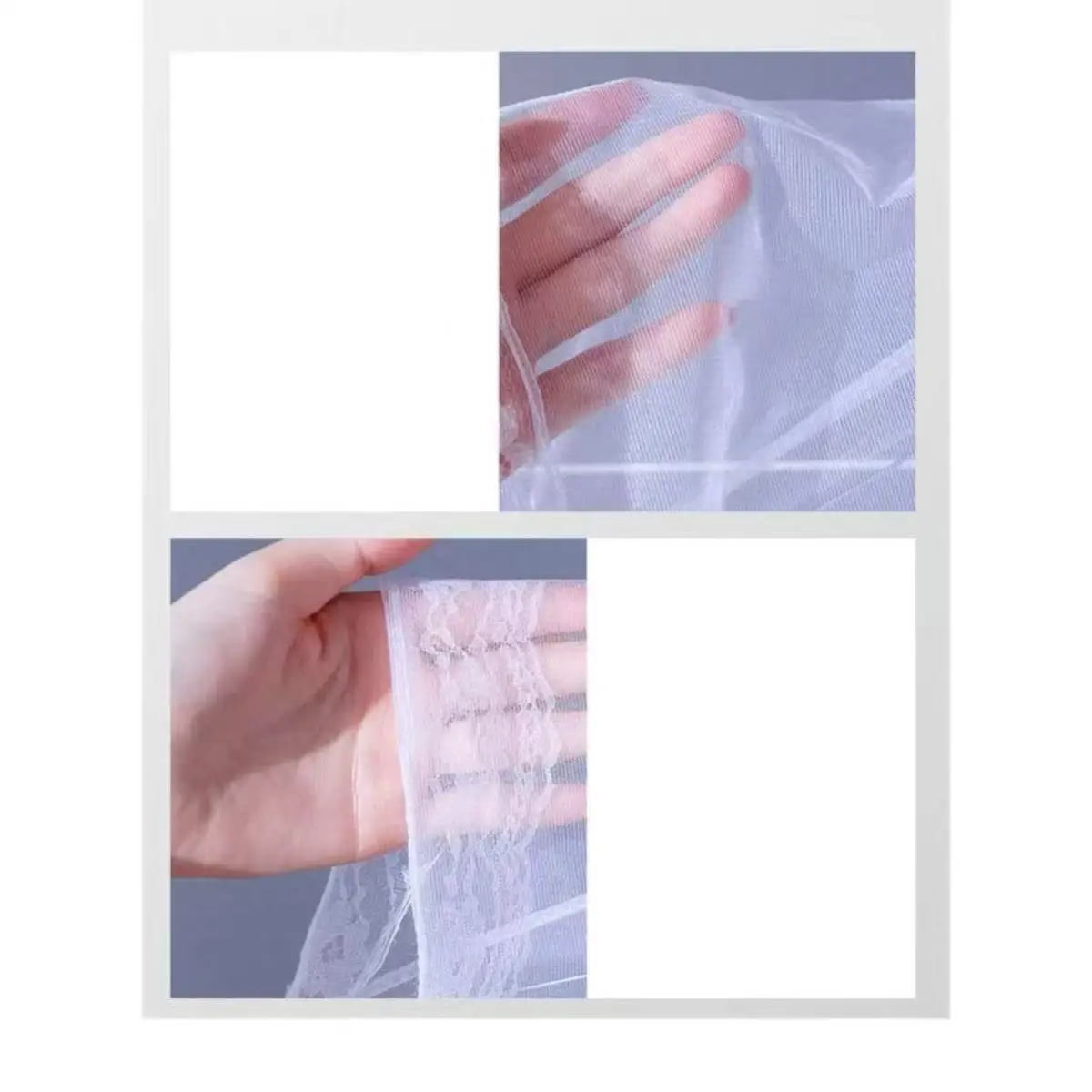 Voile fin et bordure dentelle de la cloche