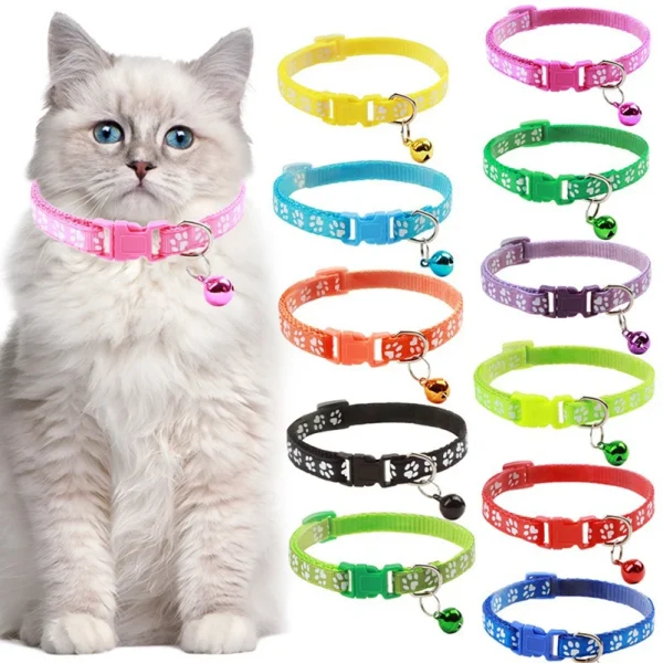 Collier pour chat à pattes et clochette