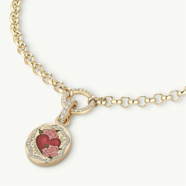 Médaille cœur et rose