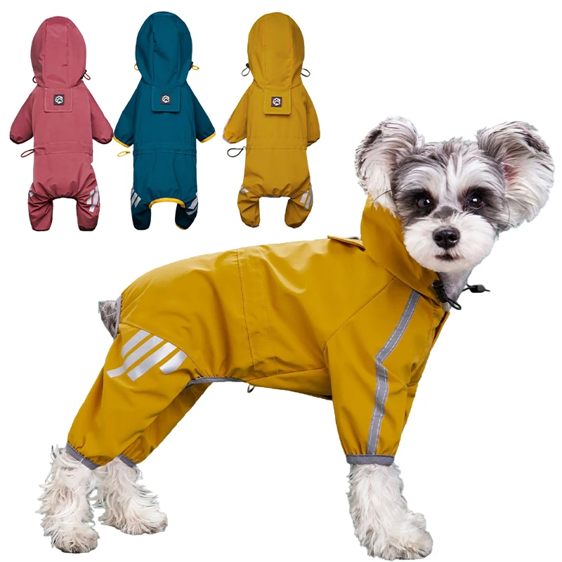 Schnauzer en combinaison jaune