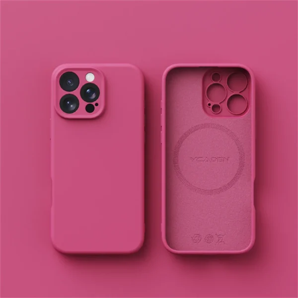 Coque silicone liquide rose vif