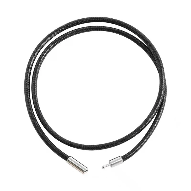 Cordon ciré noir avec fermoir