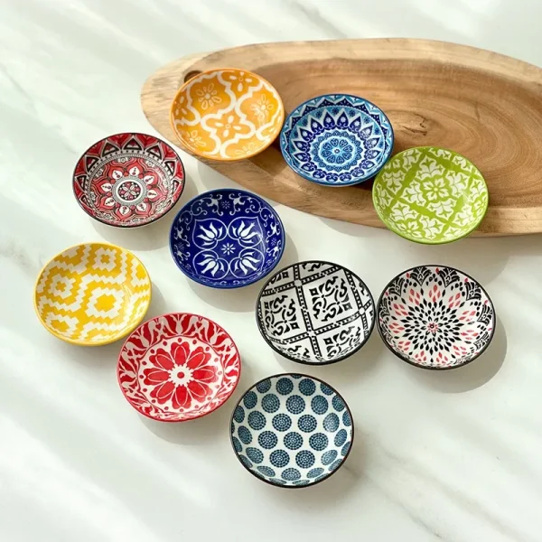 Coupelles en céramique peintes, lot de 6 ou 10