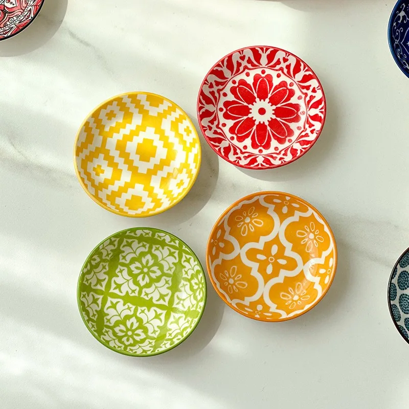 Coupelles jaune, rouge, verte et orange