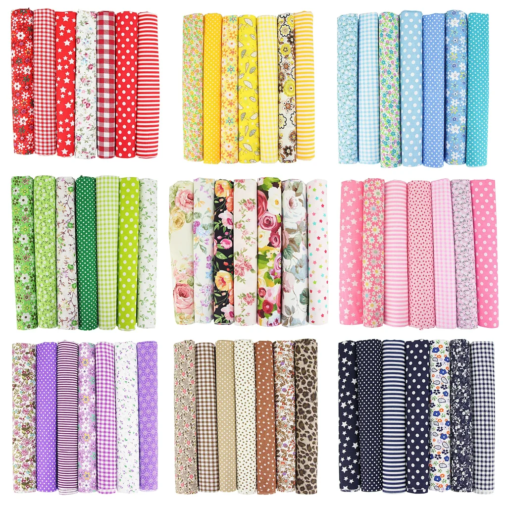Neuf gammes de coupons de coton