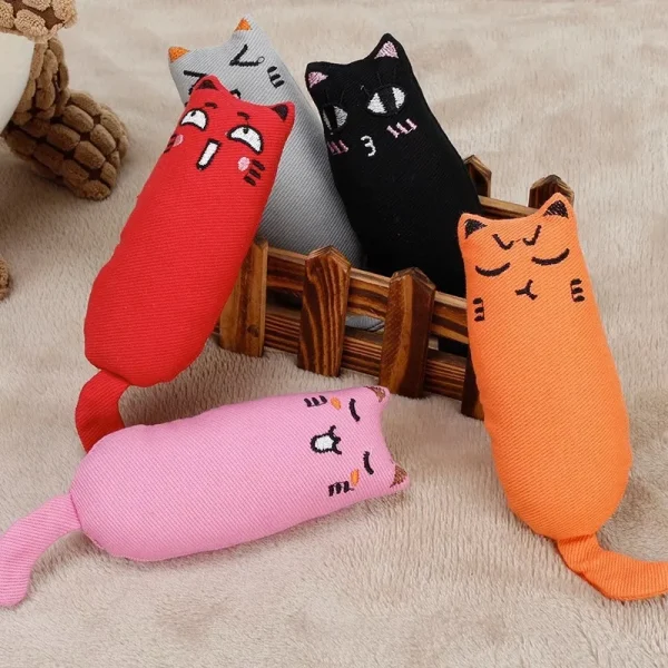 Coussin chat à l'herbe à chat froissant