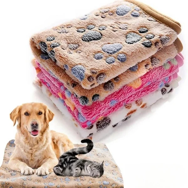 Couverture polaire à pattes pour chat